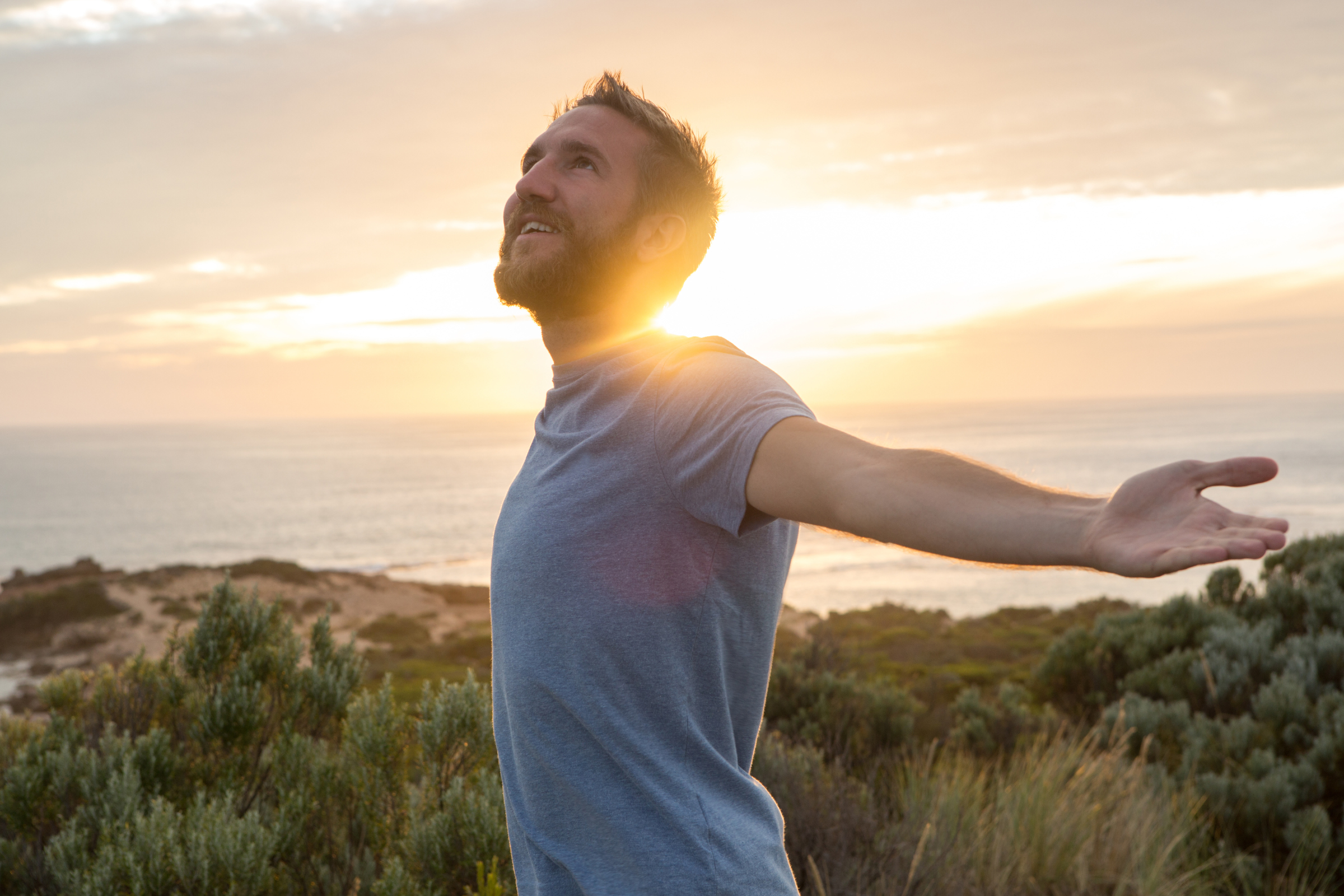 A man who has gone through dialectical behavioral therapy and is in enjoying life