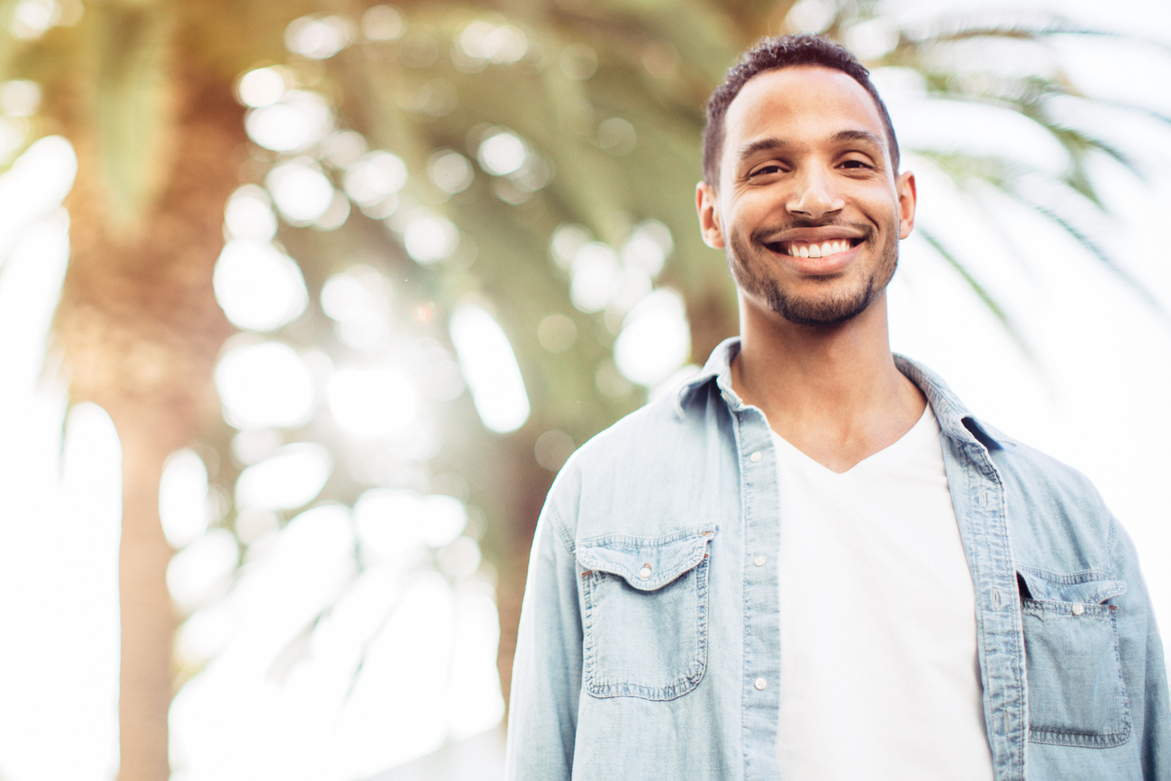 A man happy from receiving treatment for gneralized anxiety disorders